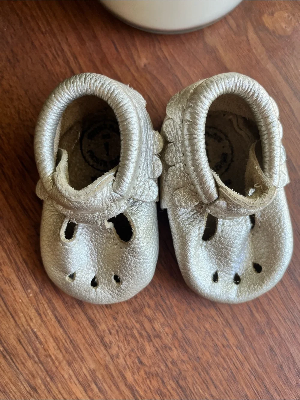 Freshly Picked Gold Mary Jane Baby Moccasins